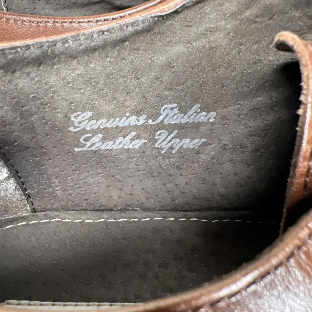 Joseph Abboud Men’s Brown Leather Double Monk Strap Shoe 11 Glenn